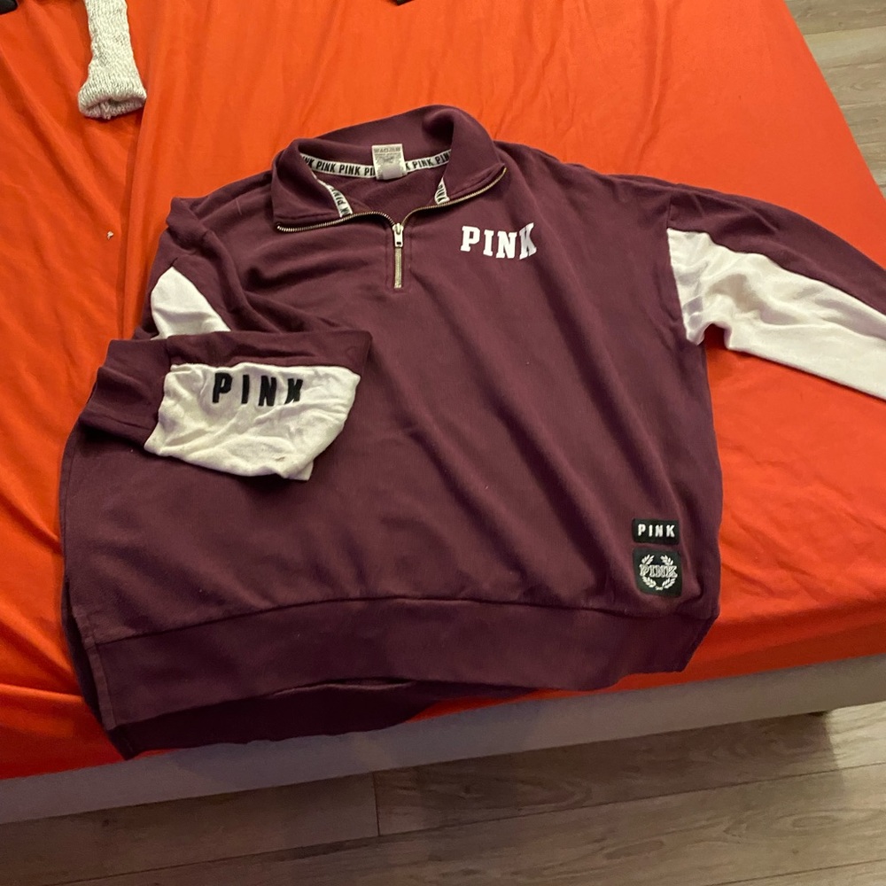 Dark purple quarter zip from PINK